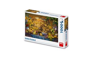 Dino Puzzle Z obrazu: Lvi 1000 dílků