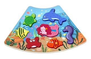 2Kids Toys Dřevěné puzzle Podvodní svět propojitelné