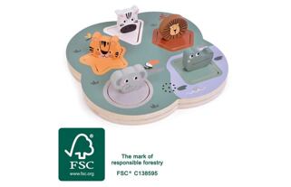 small foot 3D puzzle se zvuky zvířat Safari