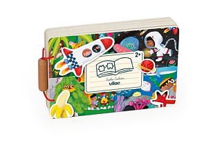 Vilac Dřevěná knížka s puzzle Dobrodružství
