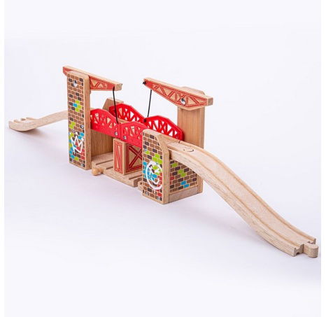 Bigjigs Rail Dvojitý zvedací most Graffiti