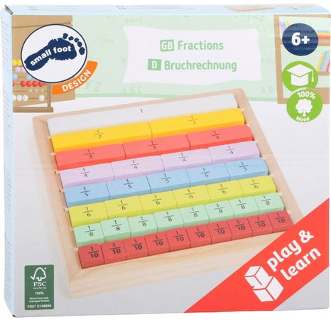 Small Foot Edukativní tabulka barevná zlomky