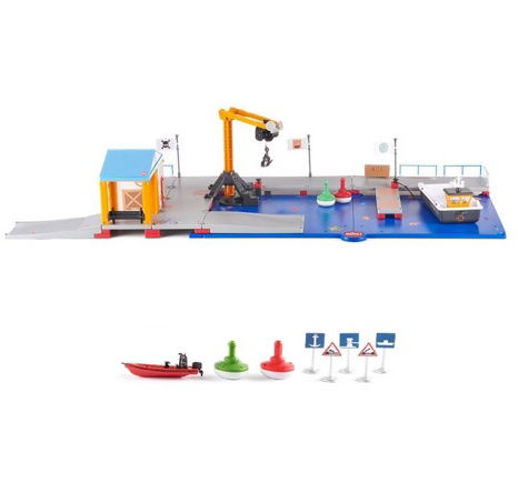 SIKU World Nakládací přístav s molem a člunem