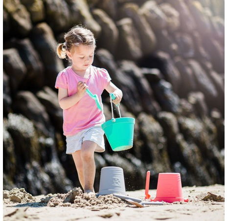 Bigjigs Toys Plážový kyblíček tyrkysový