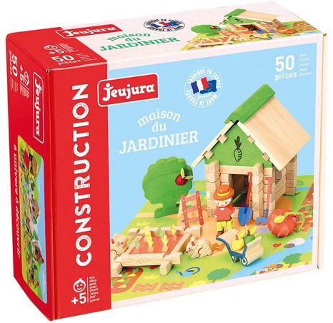 Jeujura Dřevěná stavebnice 50 dílů Zahrádkářství