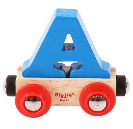 Bigjigs Rail Vagónek dřevěné vláčkodráhy - Písmeno A