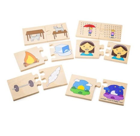 Bigjigs Toys Didaktické puzzle Protiklady