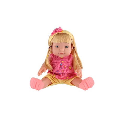 Panenka pevné tělo plast 30 cm na baterie se zvukem