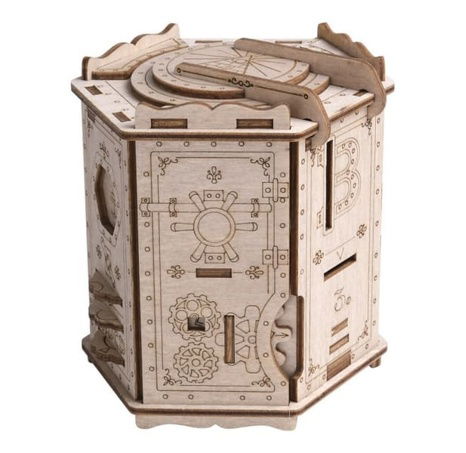 EscapeWelt 3D dřevěná mechanická skládačka hlavolamu Fort Knox Pro