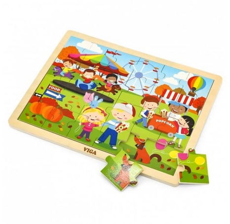 Holzpuzzle 24 Teile - Herbst