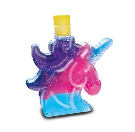 Výroba slizu - barevný jednorožec v tubě