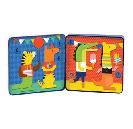 Petit Collage Magnetická knížka Zvířecí oslava