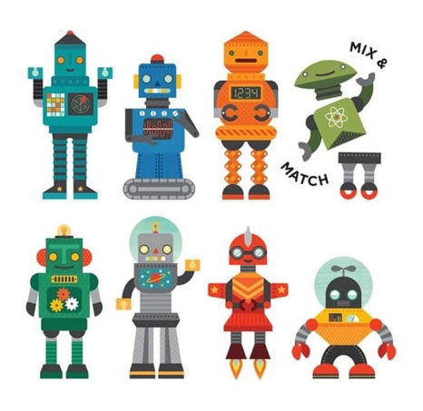 Petit Collage Magnetická hra Roboti