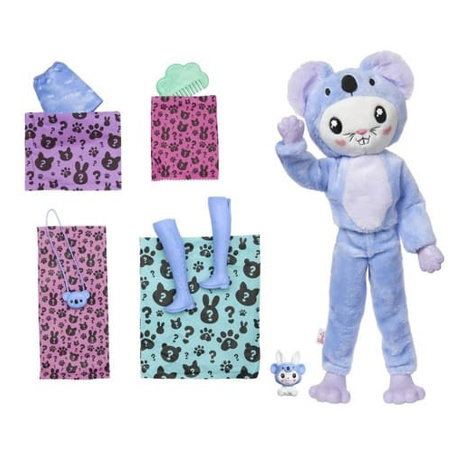 Barbie CUTIE REVEAL BARBIE V KOSTÝMU - ZAJÍČEK VE FIALOVÉM KOSTÝMU KOALY
