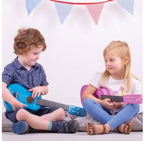 Tidlo Dřevěná kytara Star modrá