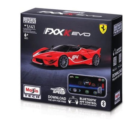 Maisto RC - DIE-CAST METAL mit Beleuchtung, Ferrari FXX-K EVO, rot, 2.4GHz, USB, XTR, Bluetooth 5.0