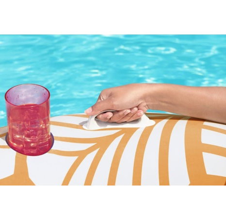 Nafukovací kruh/křeslo s úchyty Comfort Plush Deluxe, 118x117cm