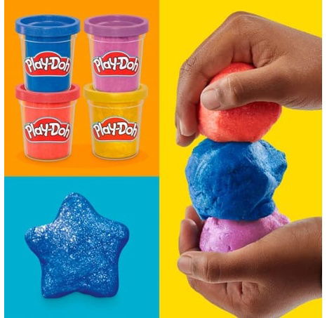 HASBRO - Play-Doh 4ks kelímků metalické barvy