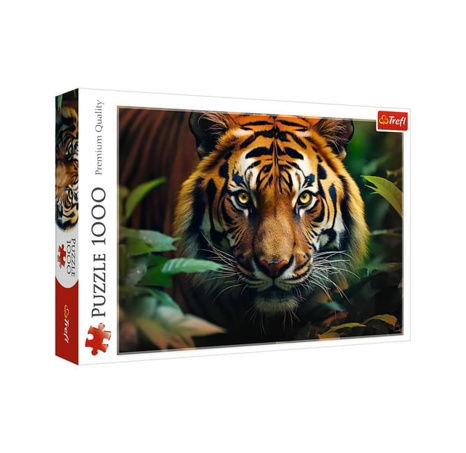 Puzzle Divoký Tygr 1000 dílků 68,3x48cm v krabici 40x27x6cm