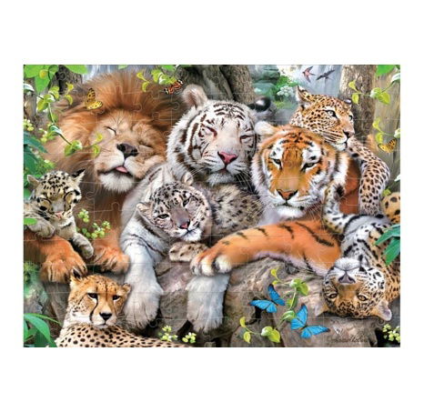 Puzzle 3D - Spící šelmy