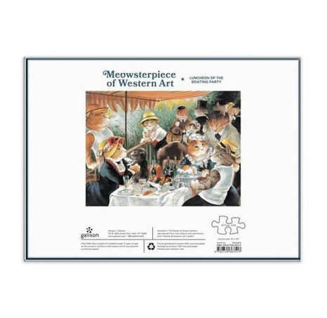 Galison Puzzle Snídaně veslařů s kočkami 1000 dílků