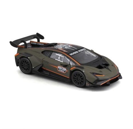 Bburago - RACE, Lamborghini Huracán Super Trofeo EVO2 v dekorativním boxu, matná zelená, 1:43