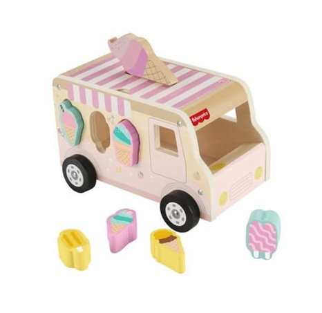 Fisher Price DŘEVĚNÁ VKLÁDAČKA ZMRZLINÁŘSKÉ AUTO
