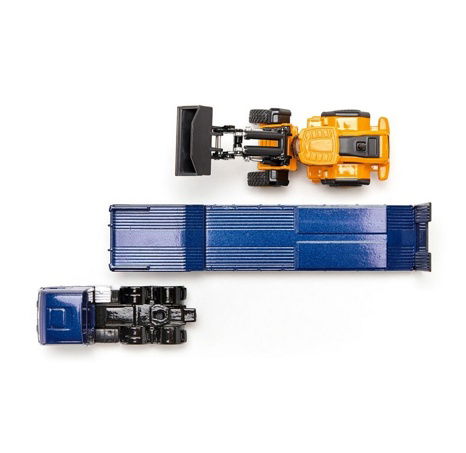 SIKU Super 1790 Tahač MAN s kolovým nakladačem JCB