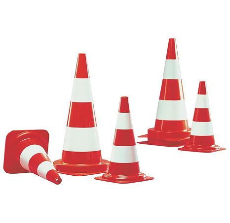 VÝSTRAŽNÉ PVC KUŽELY, 500 MM