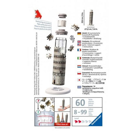 Mini budova - Šikmá věž v Pise 54 dílků