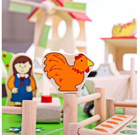 Bigjigs Toys Velká dřevěná farma