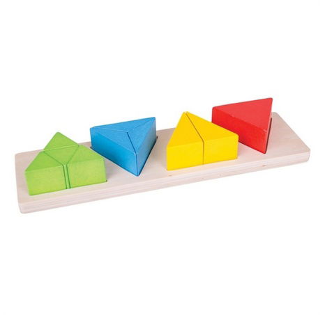 Bigjigs Toys Einlegepuzzle Brüche Dreiecke