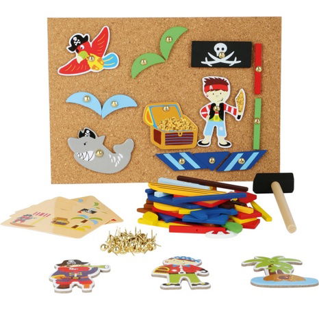 Small Foot Dřevěná kreativní hra piráti