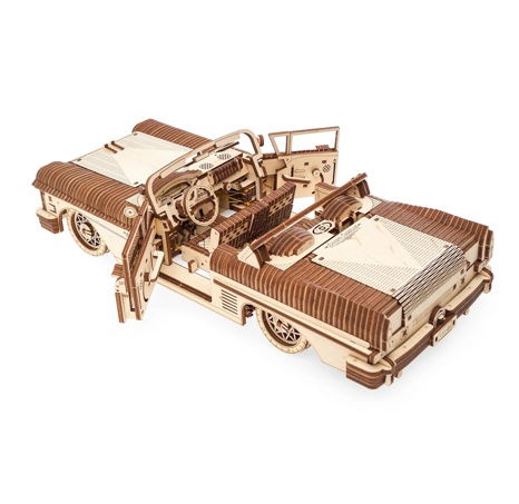 Ugears 3D dřevěné mechanické puzzle VM-05 Auto (50's convertible)