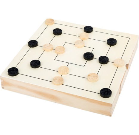 Small Foot Dřevěné kompaktní šachy 3v1