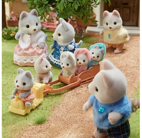 Sylvanian Families Tandemové kolo pro Husky sourozence