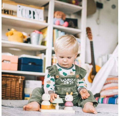 Bigjigs Baby Motorická nasazovací hračka liška a králíček