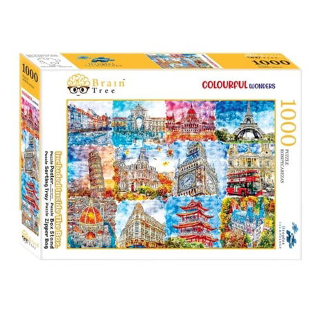Brain Tree Puzzle Sights in Farben 1000 Teile