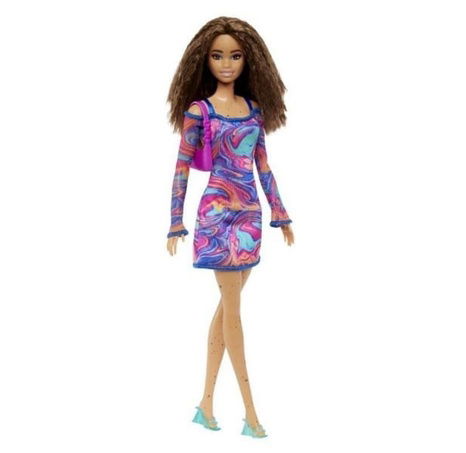 Barbie Modell - Regenbogen Marmor Kleid