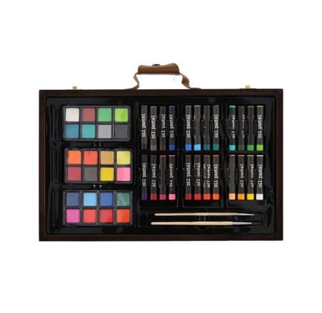 Sada na malování - Art box kreativní sada 79ks v dřevěném kufříku ve fólii