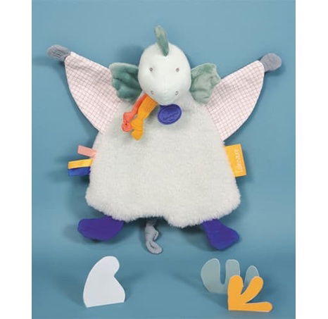 Doudou Dárková sada - Plyšový usínáček dinosaurus zelený 25 cm