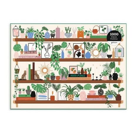 Galison Puzzle Police s rostlinami 1000 dílků