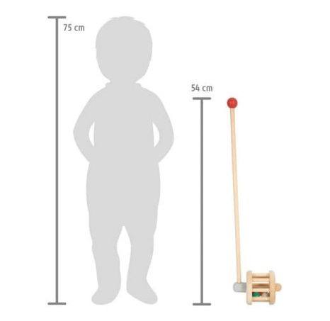 small foot Dřevěný chrastivý jezdík