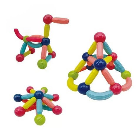 Magnetická stavebnice Sticks 64 ks