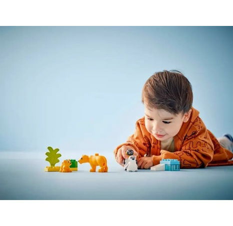 Lego Duplo 10442 Rodinky divokých zvířat: Tučňáci a lvi