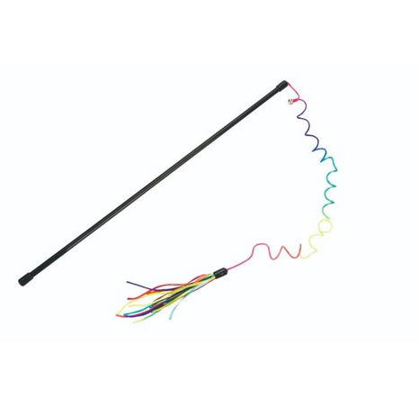 Beeztees Škádlítko pro kočky duhové třásně 70cm