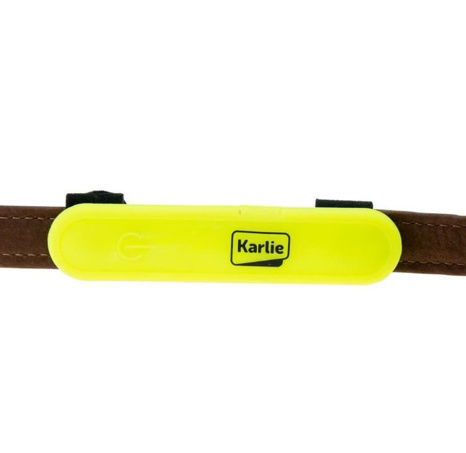 Karlie LED světlo na obojek, vodítko, postroj s USB nabíjením žluté 12x2,7cm