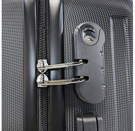 Bavy Cestovní kufr skořepinový Stripes Black - set 3 ks