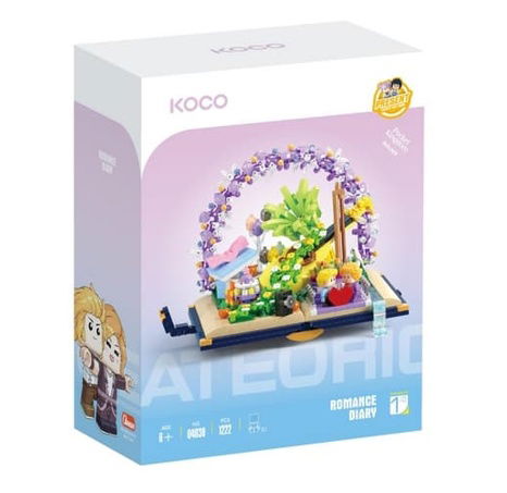 Stavebnice mini KOCO Romantika plast 1222ks v krabičce 15x20x8cm