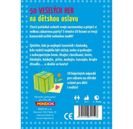 Mindok 50 veselých her na dětskou oslavu